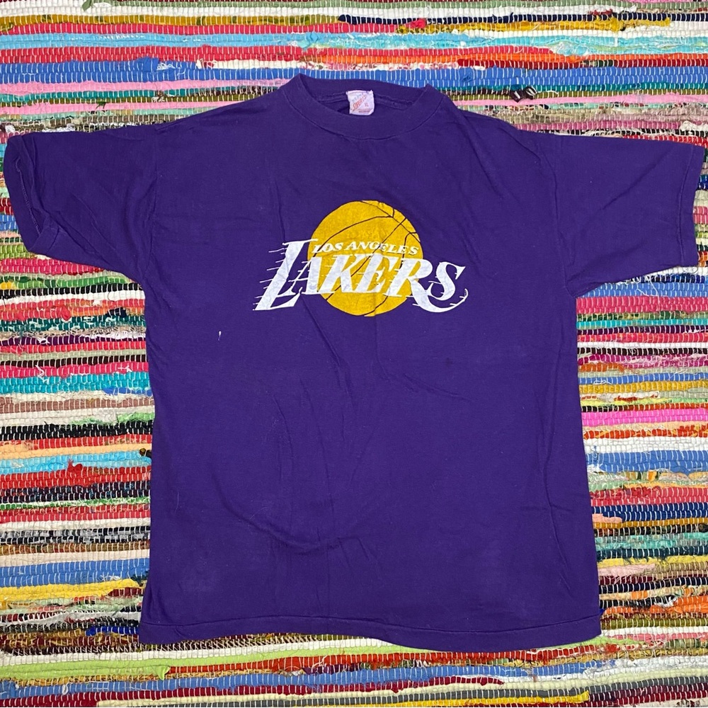 Vintage Lakers Los Angeles Single Stitched Heavy Super T’s Tag